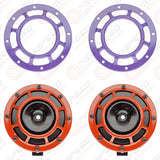 Hella Genuine Supertone Red Horn PAIR w/PSR Coloured Covers