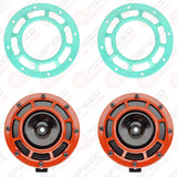 Hella Genuine Supertone Red Horn PAIR w/PSR Coloured Covers
