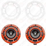 Hella Genuine Supertone Red Horn PAIR w/PSR Coloured Covers