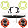 Hella Genuine Supertone Red Horn PAIR w/PSR Coloured Covers, Harness & Bracket