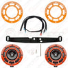 Hella Genuine Supertone Red Horn PAIR w/PSR Coloured Covers, Harness & Bracket
