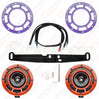 Hella Genuine Supertone Red Horn PAIR w/PSR Coloured Covers, Harness & Bracket