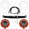 Hella Genuine Supertone Red Horn PAIR w/PSR Coloured Covers, Harness & Bracket