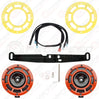 Hella Genuine Supertone Red Horn PAIR w/PSR Coloured Covers, Harness & Bracket
