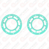 Hella Genuine Supertone Red Horn PAIR w/PSR Coloured Covers, Harness & Bracket