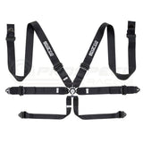 Sparco FIA Approved 6 Point Harness - 3" Shoulder Straps, Steel Hardware