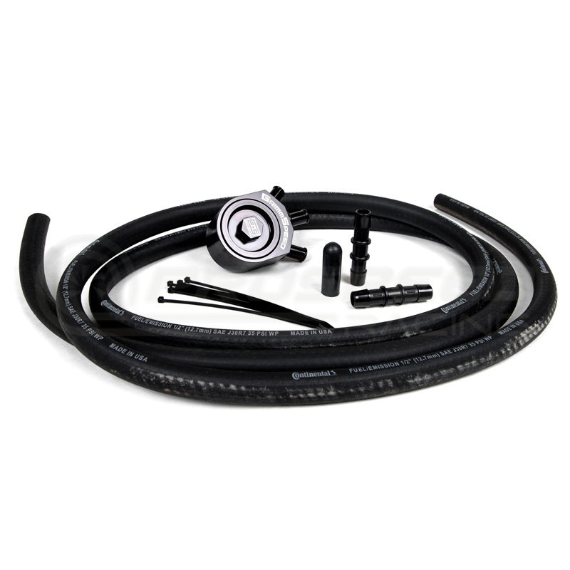 Grimmspeed Air Oil Separator AOS Black - Subaru WRX 01-07/STI 01-21/FXT 03-08 078006 | Pro Speed 