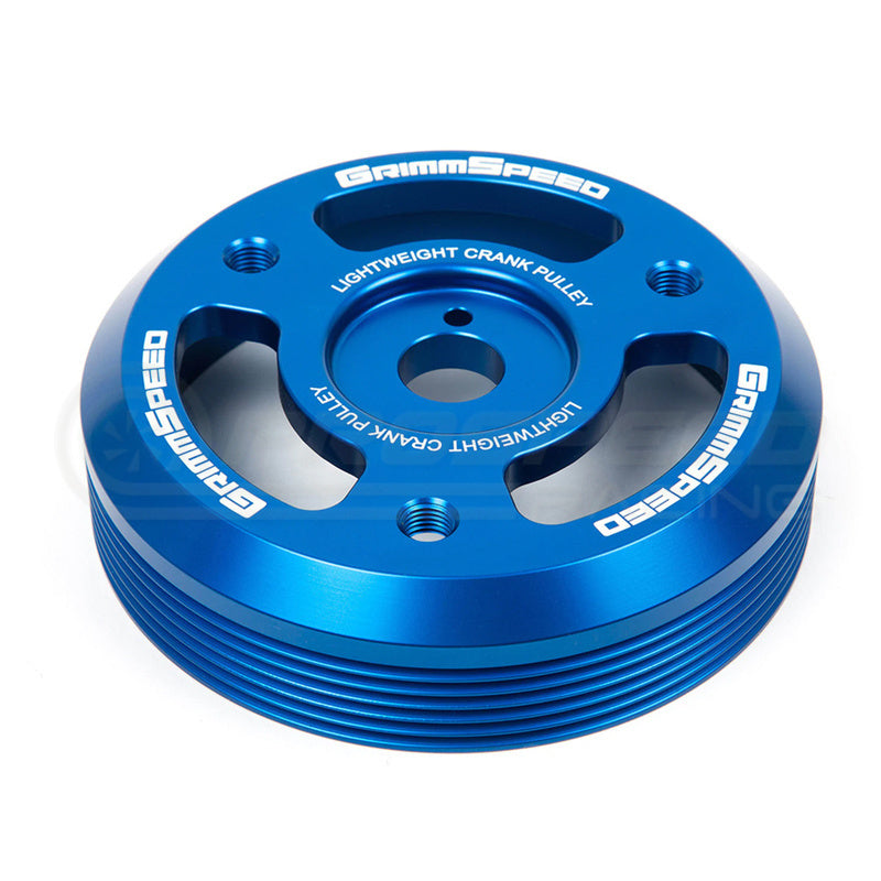 Grimmspeed Lightweight Crank Pulley Blue - Subaru WRX 15+/Forester