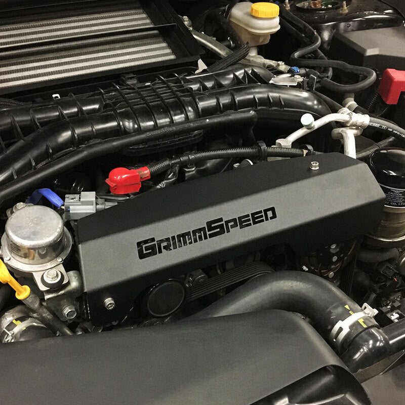 Grimmspeed Pulley Cover BLACK - Subaru WRX VA 15-21 099040