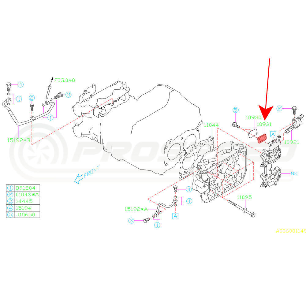 Subaru Genuine OEM AVCS Oil Return Cover Gasket