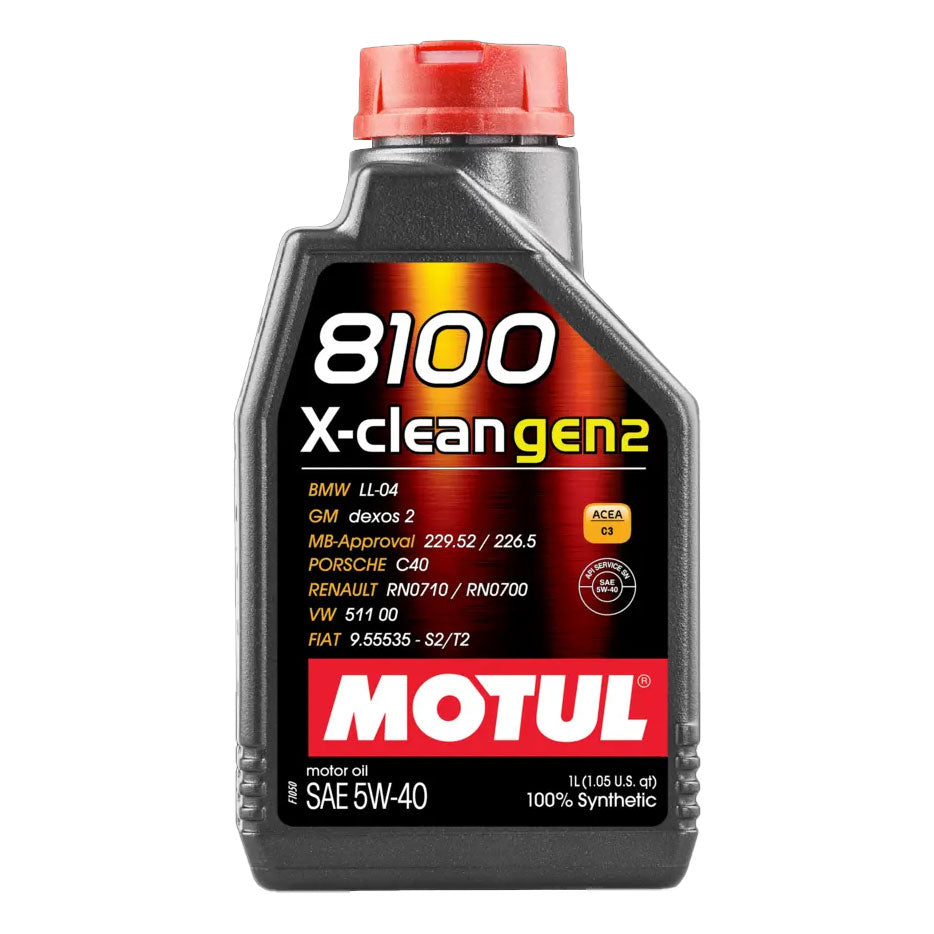Motul 8100 X-CLEAN Gen 2 5W40 Synthetic Engine Oil 1L