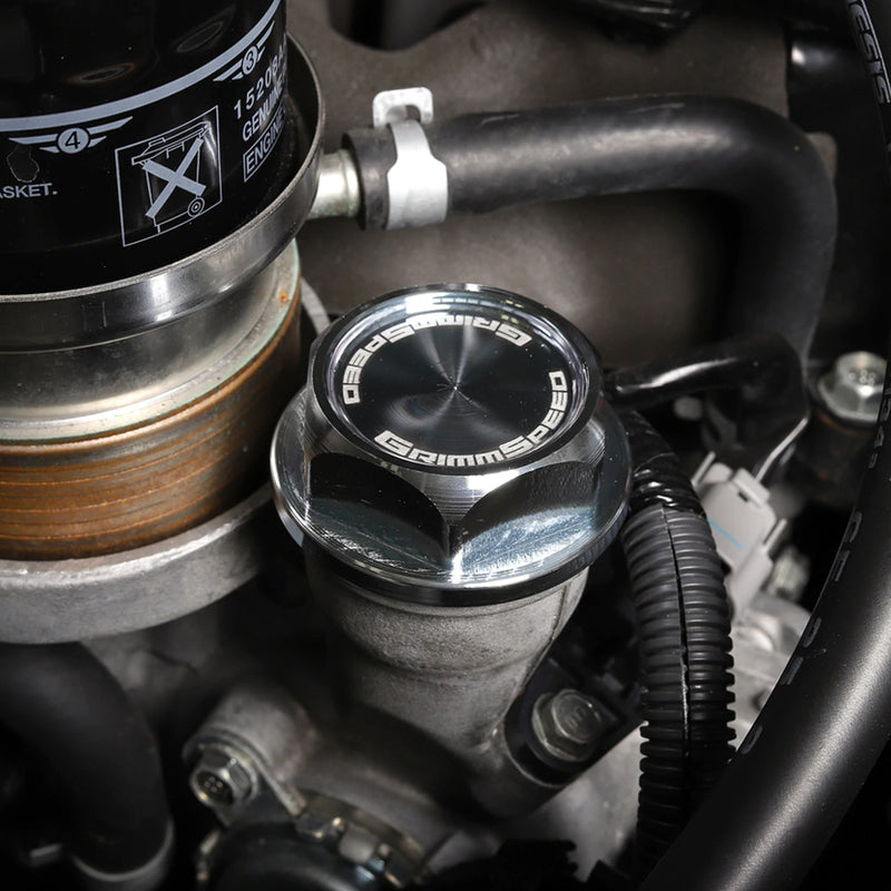 Grimmspeed "The Bolt" Oil Cap Clear Zinc