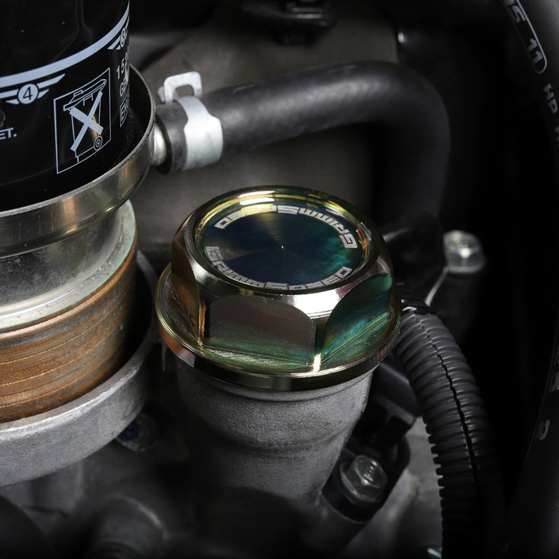 Grimmspeed "The Bolt" Oil Cap Yellow Zinc