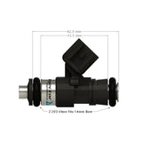 ID1300-XDS Injectors Set of 10, 34mm Length, 14mm Grey Adaptor Top, 14mm Lower O-ring