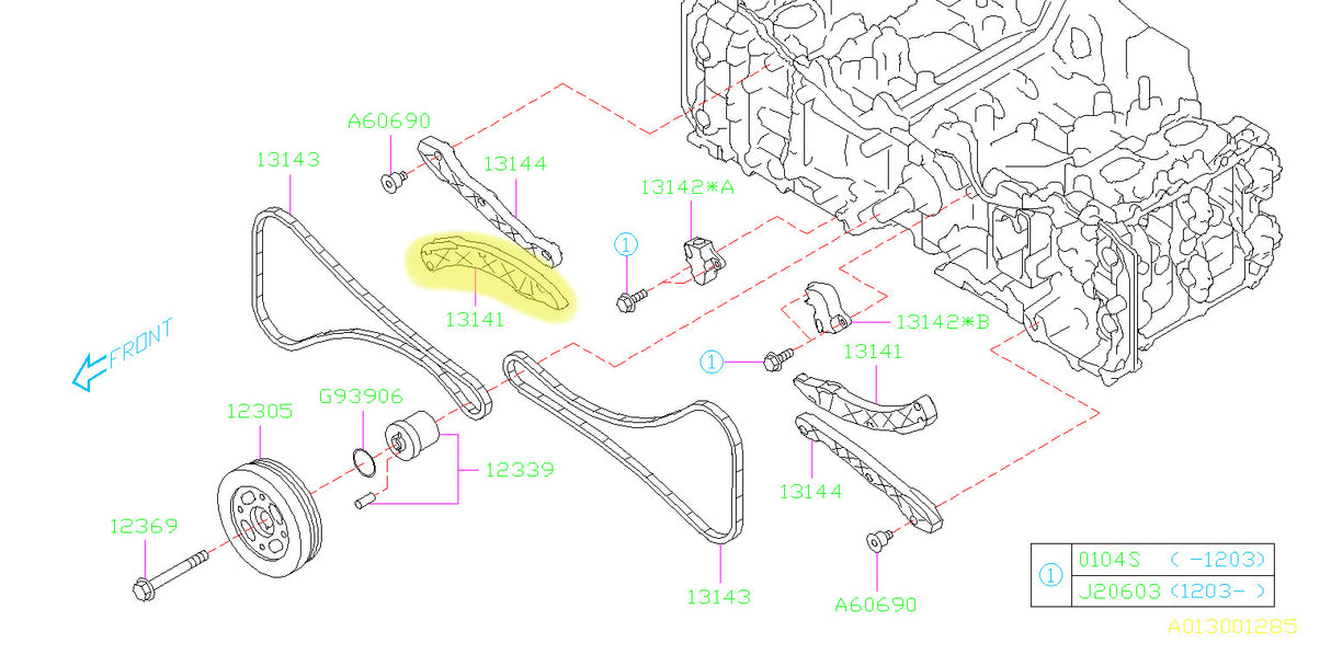 Subaru Genuine Timing Chain Tensioner SINGLE