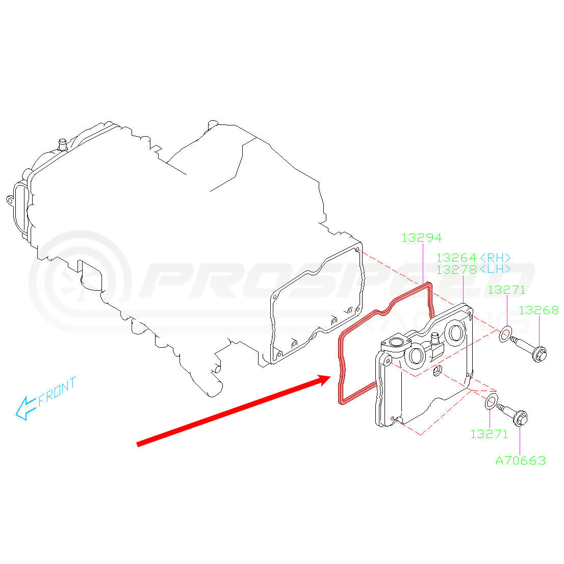 Subaru Genuine OEM Valve Cover Gasket SINGLE - Subaru Impreza 01-07/Forester 97-02/Liberty 98-05 (Non-Turbo)