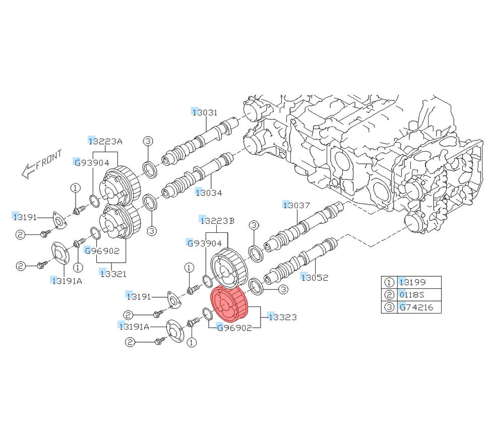 Subaru Genuine OEM AVCS Cam Gear Sprocket LEFT EXHAUST