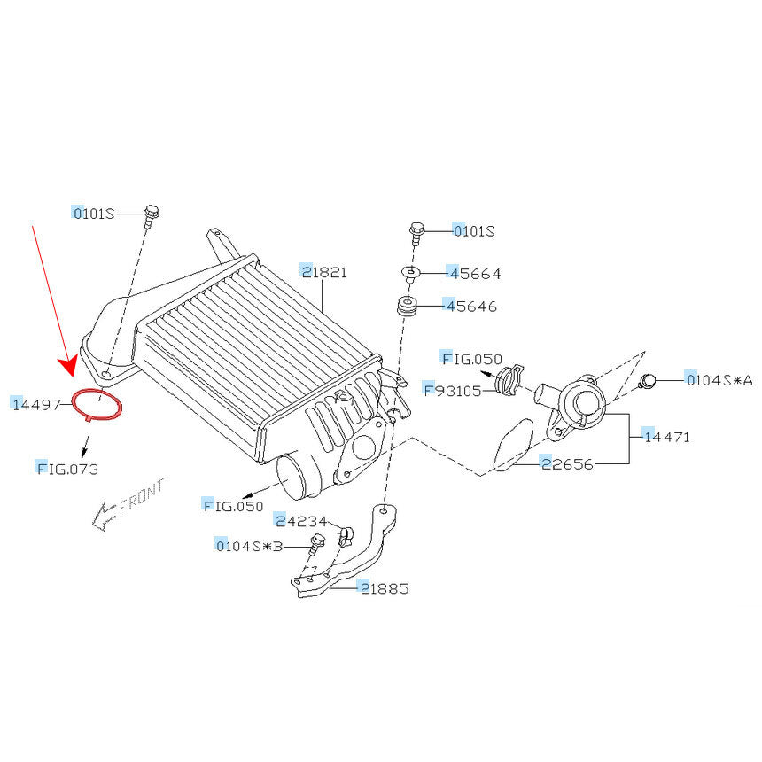 Subaru Genuine OEM Turbo to Intercooler Gasket