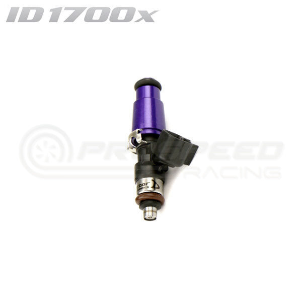 Injector Dynamics ID1750-XDS 60mm Single Injector w/14mm Purple Adaptor Top, 14mm Lower O-Ring w/O-Ring Retainer 1750.60.14.14-O