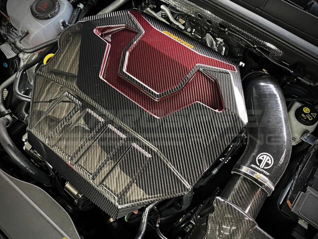 Armaspeed Carbon Fibre Engine Cover Black/Red