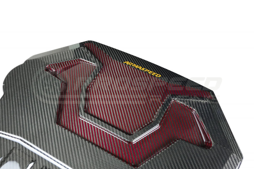 Armaspeed Carbon Fibre Engine Cover Black/Red