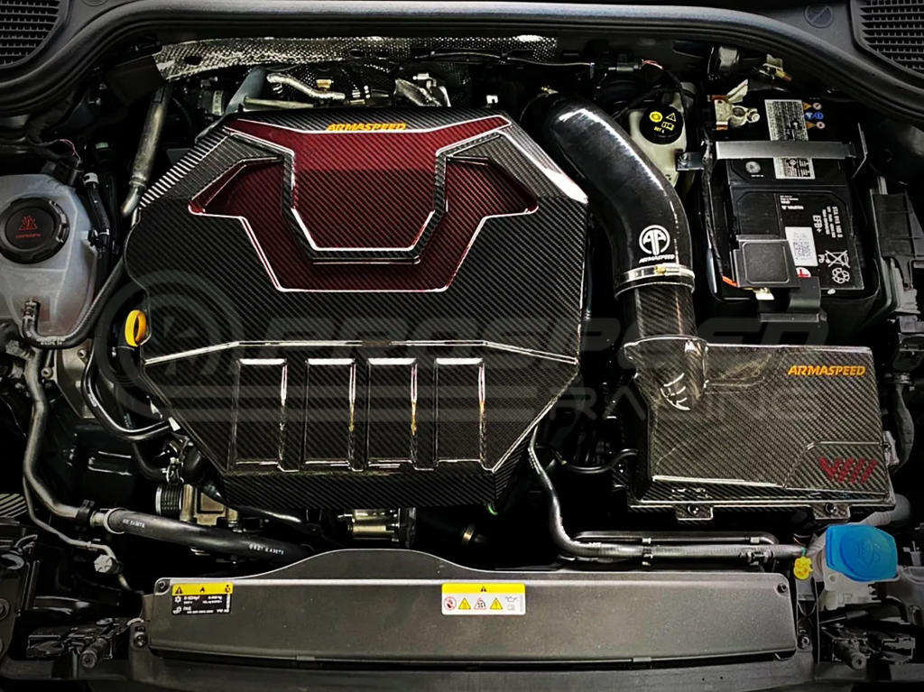 Armaspeed Carbon Fibre Engine Cover Black/Red