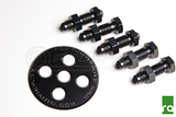 Radium Fuel Surge Tank 6AN Bulkhead Plate w/ Fittings and Nuts 20-0128-01 | Pro Speed Racing