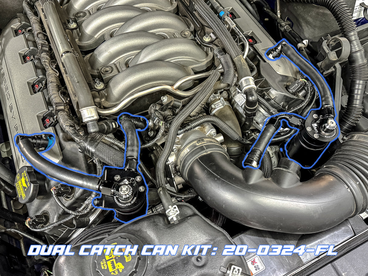 Radium Engineering Dual Catch Can Kit Fluid Lock