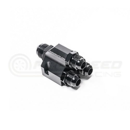 Radium Distribution Block 3 x 10AN ORB to 1 x 12AN ORB w/Fittings 20-0737 | Pro Speed Racing