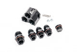 Radium Distribution Block 3 x 10AN ORB to 1 x 12AN ORB w/Fittings