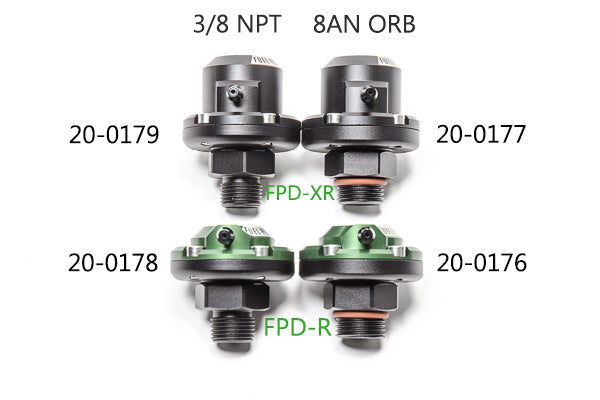Radium V2 FPD-XR Extended Range Fuel Pulse Dampener - 8AN ORB