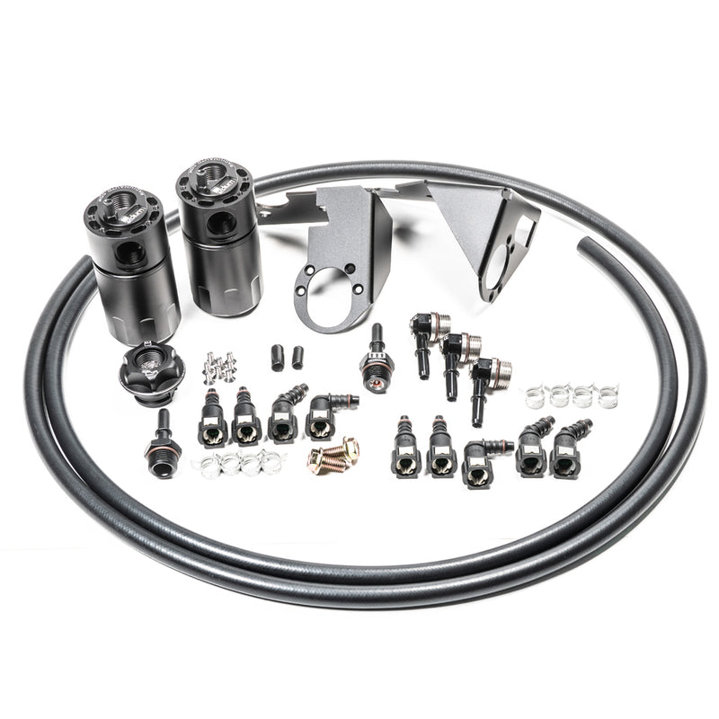 Radium Engineering Dual Catch Can Kit Fluid Lock