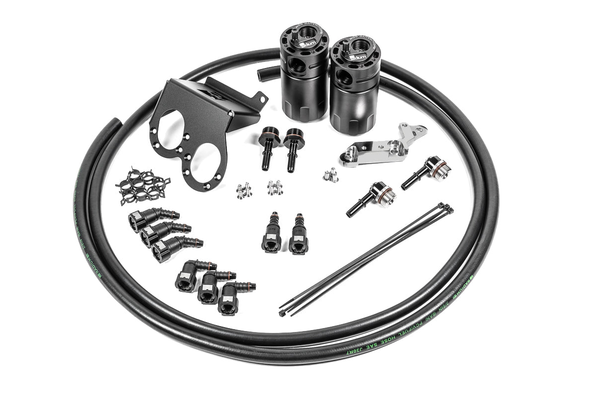 Radium Engineering Dual Catch Can Kit with Dry Sump Fluid Lock