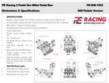 PE Racing Load Cell Sim Racing Pedals Kit - Professional Driver Training