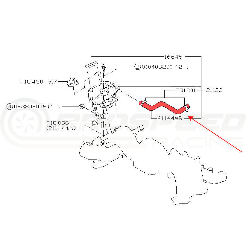 Subaru Genuine OEM Turbo Coolant Hose