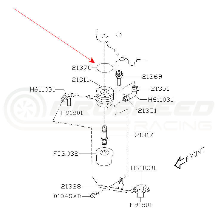 Subaru Genuine OEM Engine to Oil Cooler O-Ring Gasket