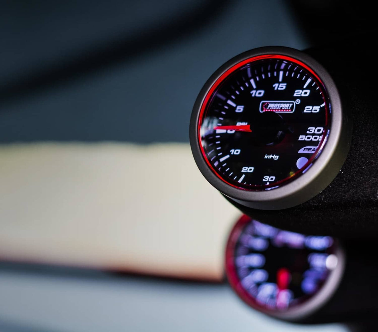 Prosport 52mm Halo PK Series Performance Gauge Range - Red/White/Blue