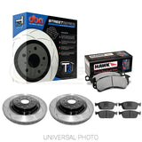 DBA T2 Slotted Rear Rotors w/Hawk Performance HP+ Pads - Ford Focus Inc ST LZ 15-18 | Pro Speed