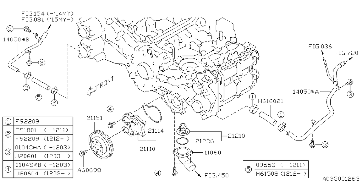 Subaru Genuine Water Pump Assembly