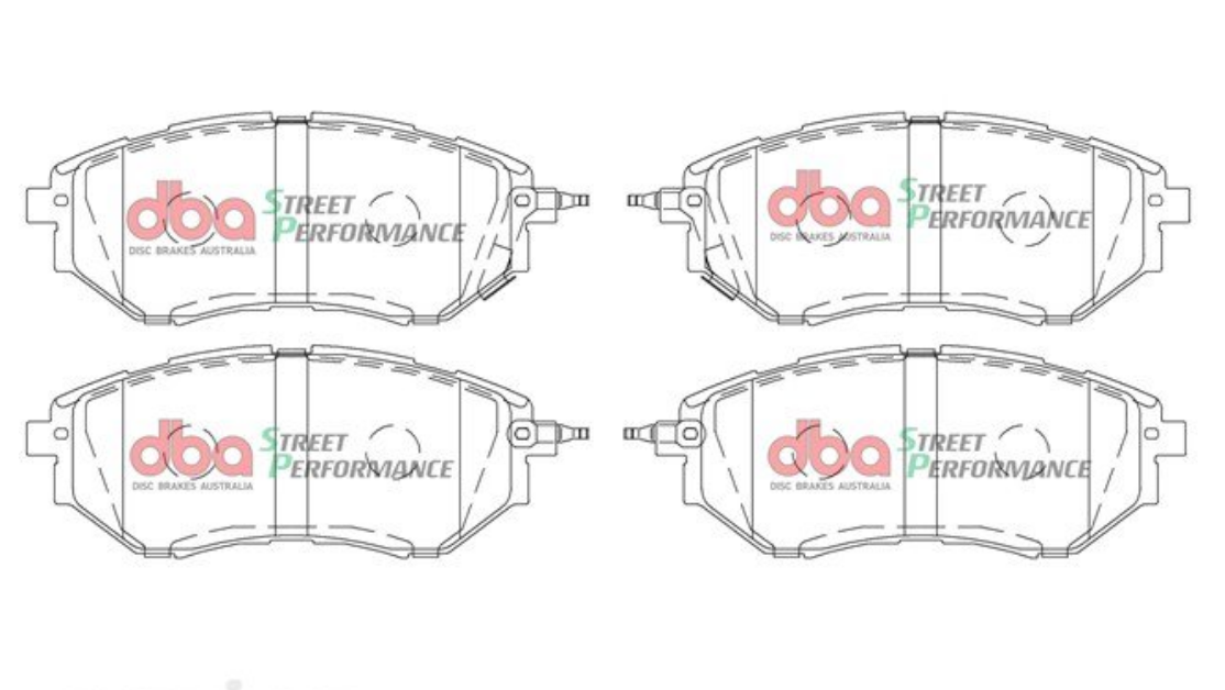 DBA T2 Slotted Front/Rear Rotors w/DBA Street Performance Pads - Subaru WRX VA 15-21