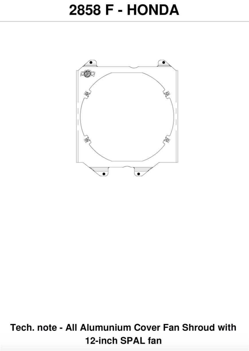 CSF Racing Universal Fan Shroud w/12" Spal Fan