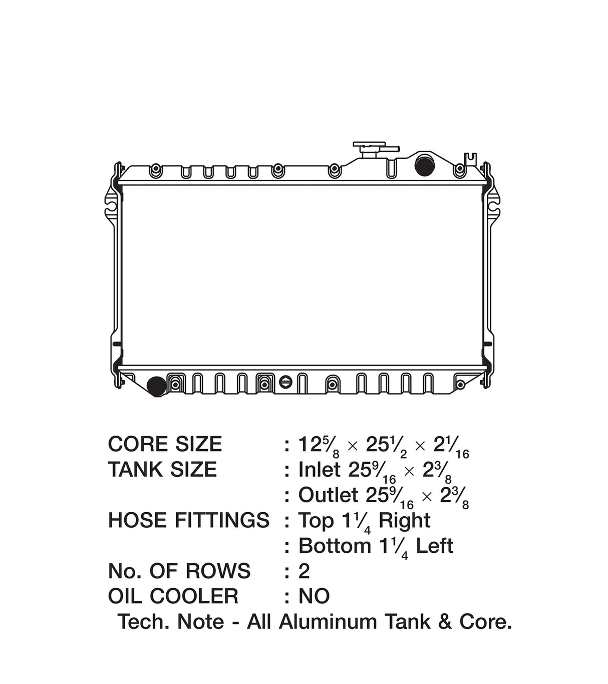CSF Racing 2-Row 42mm Race Spec Aluminium Radiator