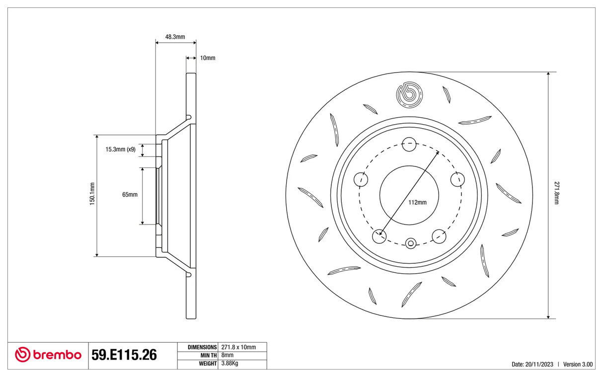 Brembo Sport TY3 Brake Rotor Pair