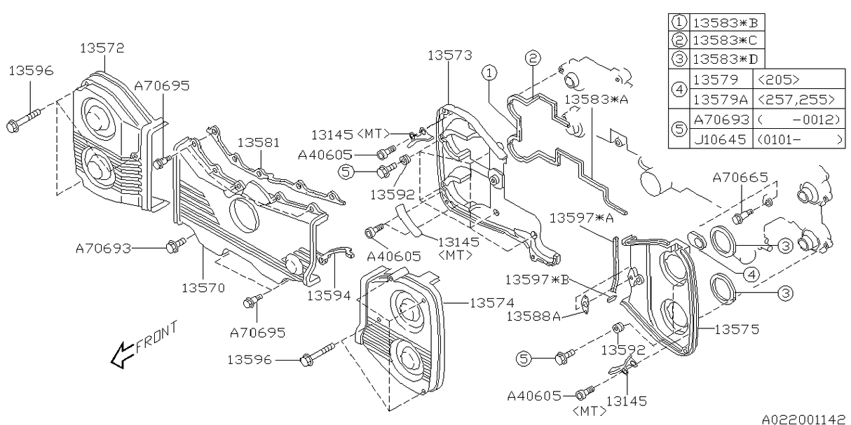 Subaru Genuine Belt Cover No.2 Left Side