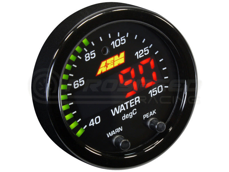 AEM 52mm X-Series Digital Water/Trans/Oil Temp Gauge 150C  30-0302