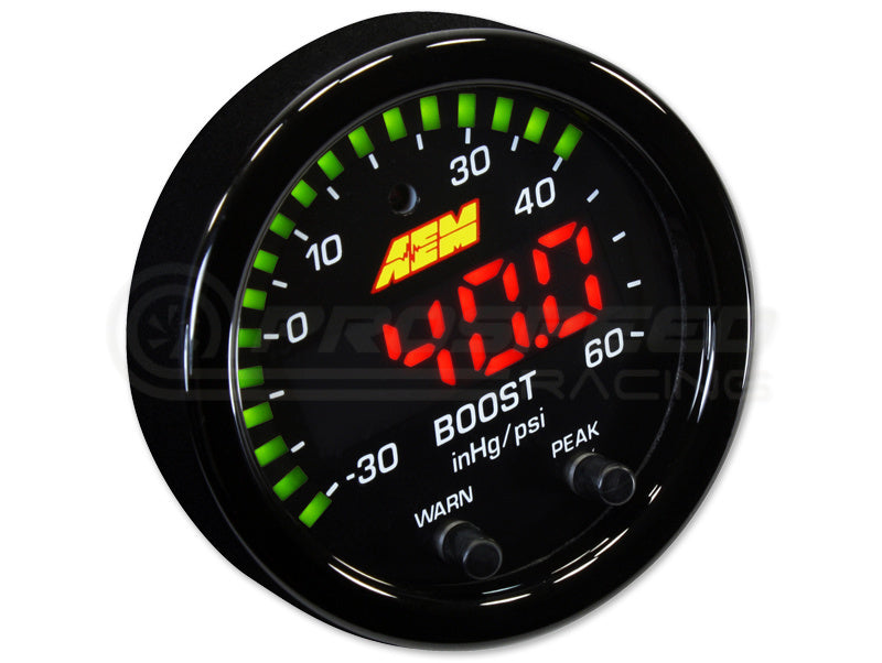 AEM 52mm X-Series Digital Boost Display Gauge 60PSI/4BAR 30-0308