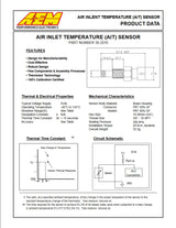 AEM Air Temp Sensor with 3/8" NPT Male Thread