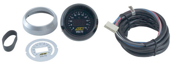 AEM 52mm Digital Voltmeter Gauge 8-18V