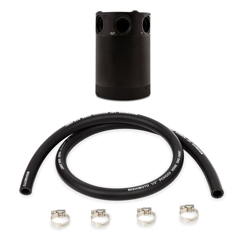 Mishimoto Universal Compact Baffled Oil Catch Can Kit - 3-Port
