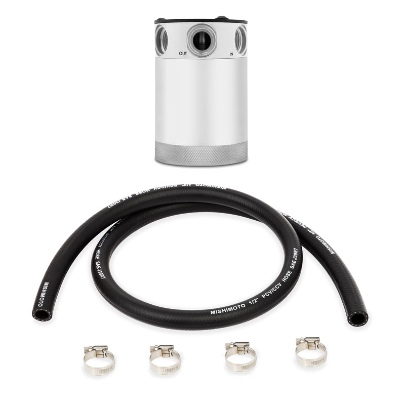 Mishimoto Universal Compact Baffled Oil Catch Can Kit - 3-Port
